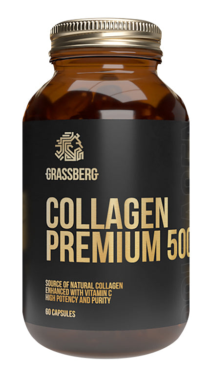 Grassberg Collagen Premium 500 Mg + Vitamin C 60 Capsules