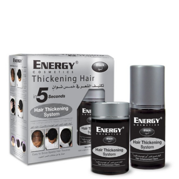 Energy Cosmetics Black Hair Thickening System Kit, 1 Pack