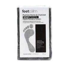 feetcalm pumice stone & charcoal soap 80 g