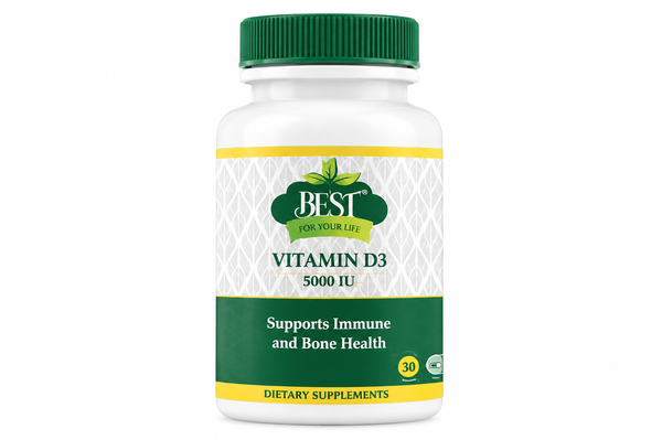 Best For Your Life Vitamin D3 5000 IU 30 Capsules