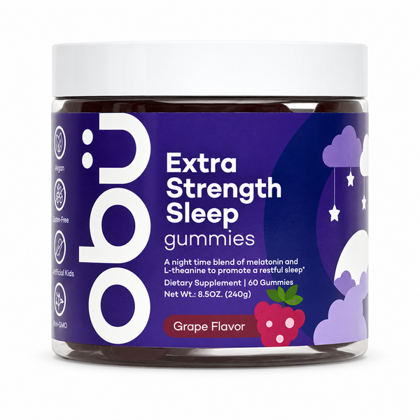 OBU Extra Strength Sleep Gummies Grape Flavor 60 Gummies