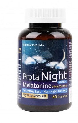 prota night melatonin 10 mg 60 gummies