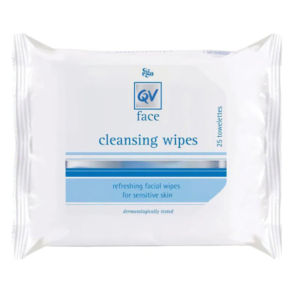 QV Cleasing Facial Wipes for Sensitive Skin, 25 wipes