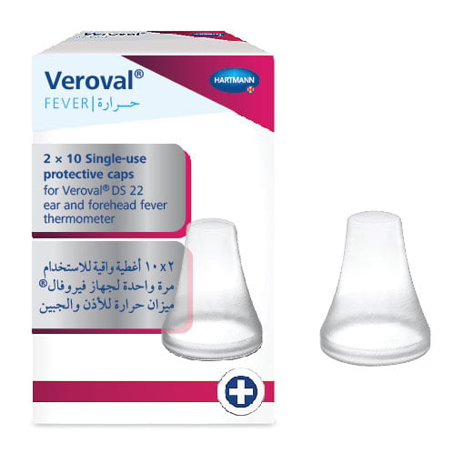 Veroval Single Use Protective Caps for Ear & Forehead Thermometer, 20 Pieces