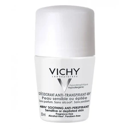 Vichy 48 Hours Anti Perspirant Deodorant for Sensitive Skin, 50ml