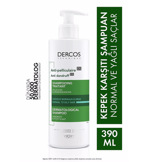 Vichy Dercos Anti-Dandruff Shampoo Normal Oily Hair 390ml